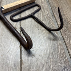Antique Cast Iron Hay Hooks Steampunk Industrial Grab Meat
