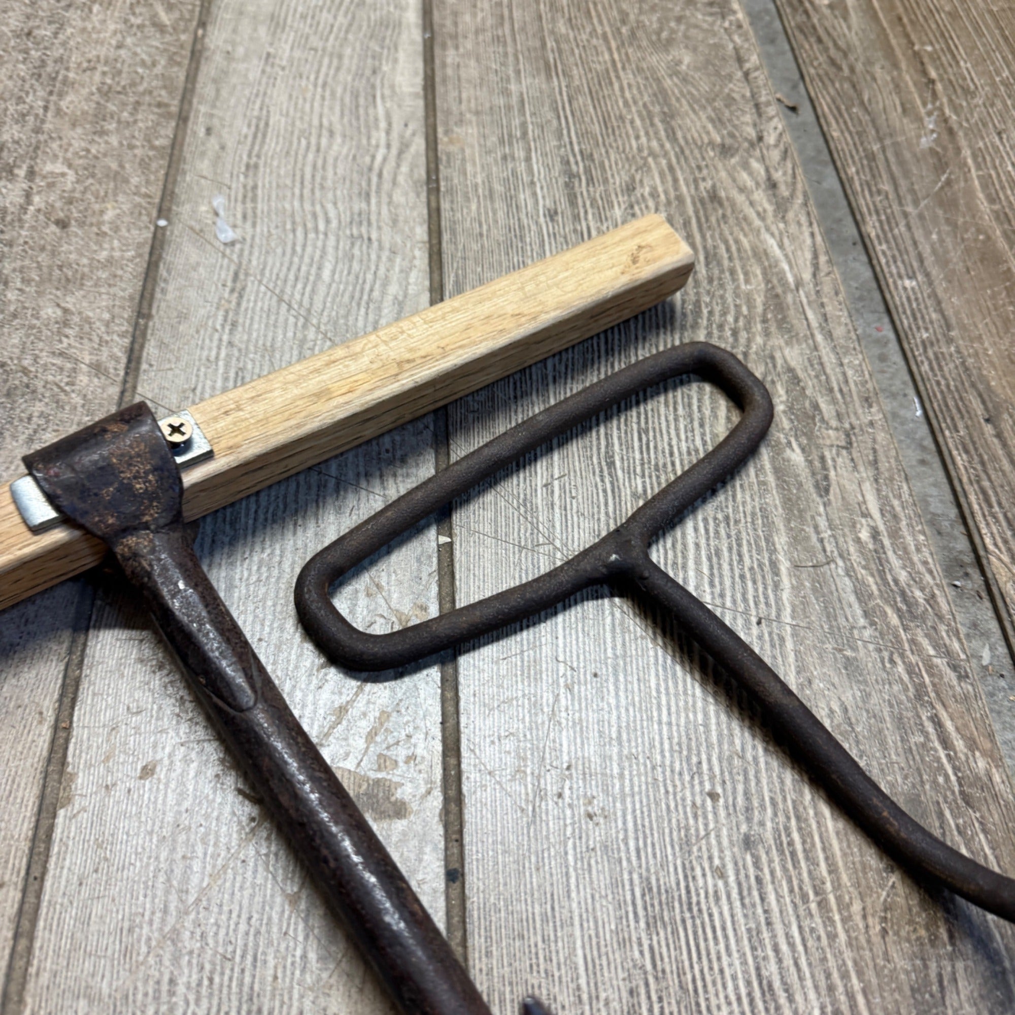 Antique Cast Iron Hay Hooks Steampunk Industrial Grab Meat