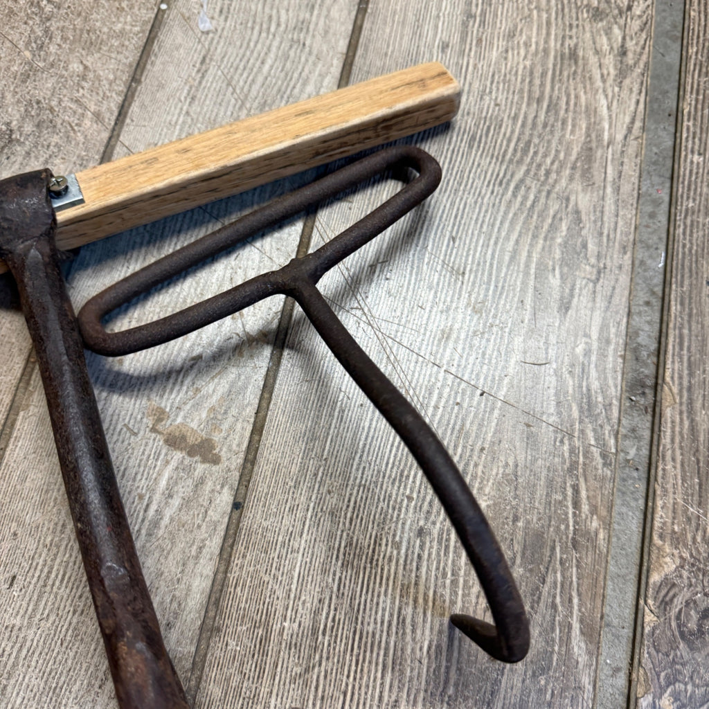 Antique Cast Iron Hay Hooks Steampunk Industrial Grab Meat