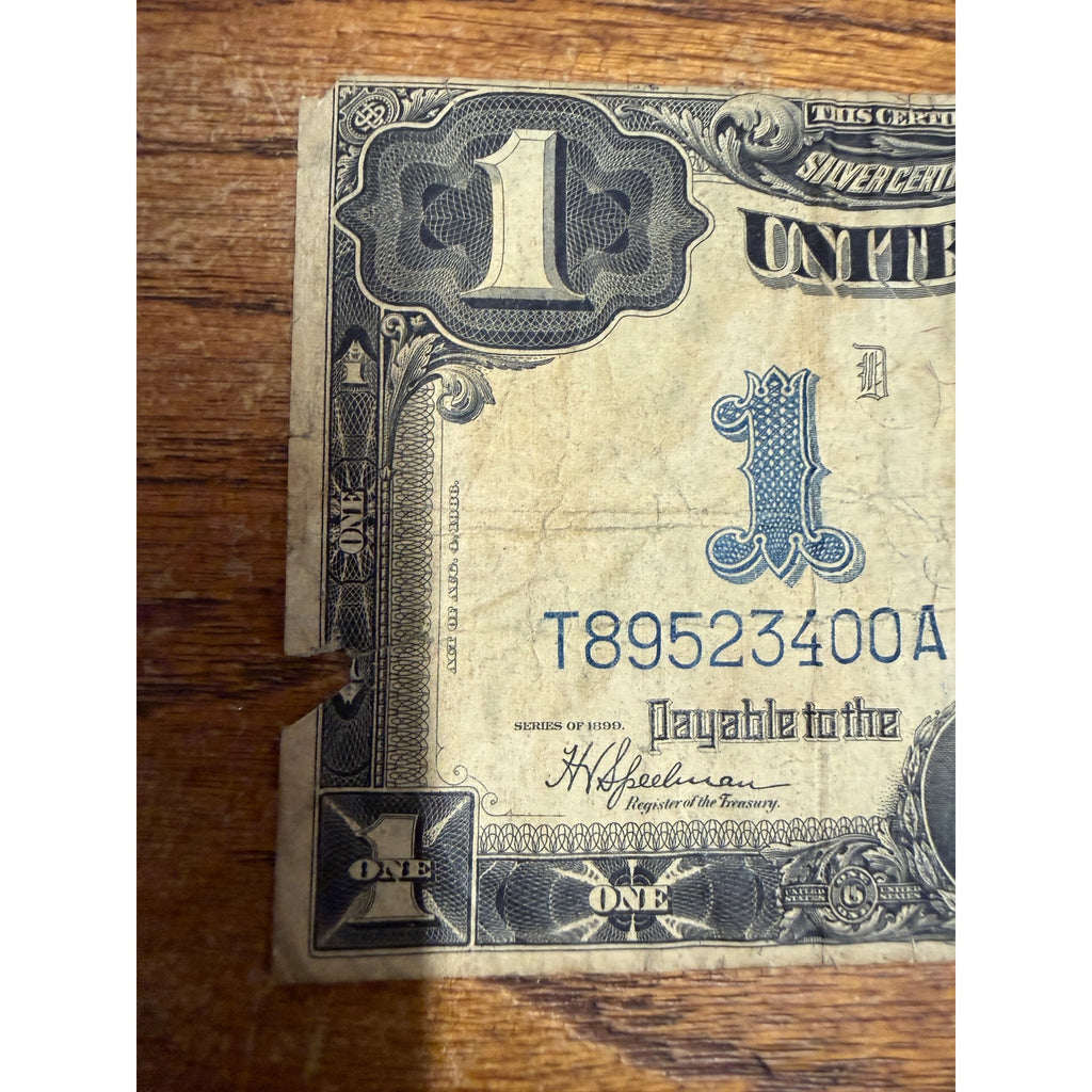 1899 $1 Black Eagle Silver Certificate Large Size US Bank Note United States