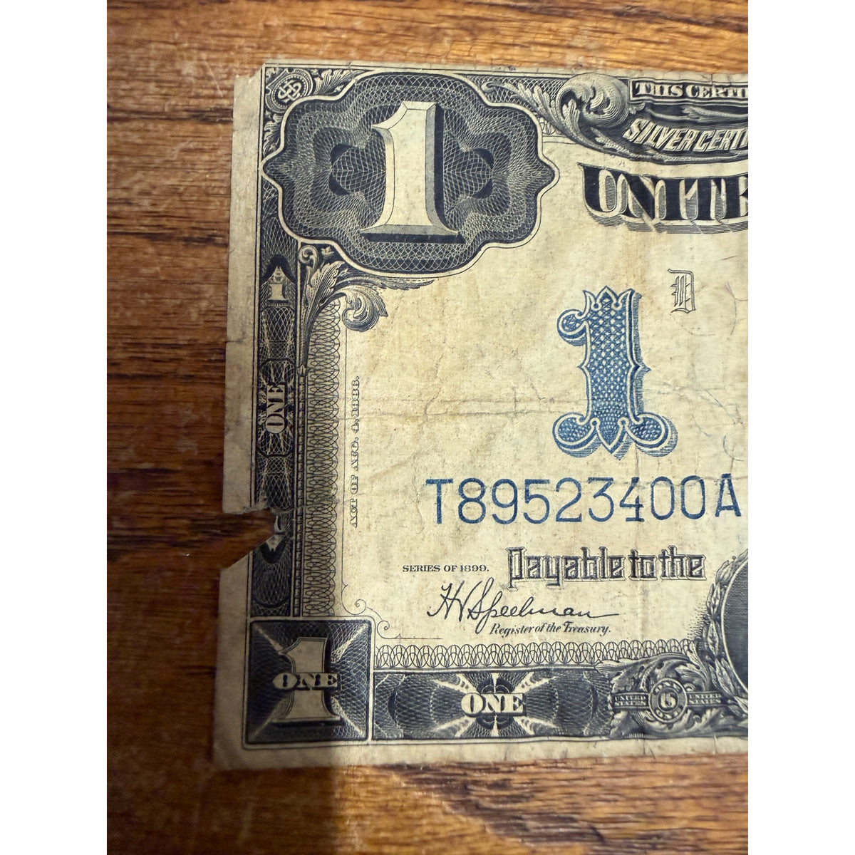 1899 $1 Black Eagle Silver Certificate Large Size US Bank Note United States