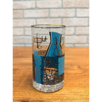 Vintage Roerig Pfizer Apothecary Pharmacy Rx Gold Trim Highball Glass (1) Single