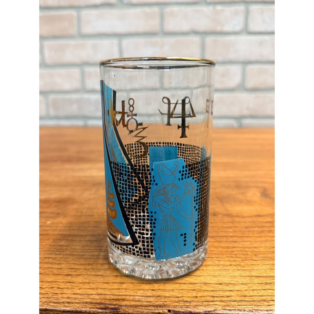 Vintage Roerig Pfizer Apothecary Pharmacy Rx Gold Trim Highball Glass (1) Single