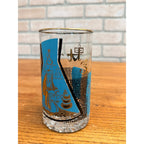 Vintage Roerig Pfizer Apothecary Pharmacy Rx Gold Trim Highball Glass (1) Single