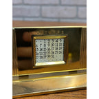 Vintage 1940s Brass Perpetual Desk Calendar ART DECO Sliding