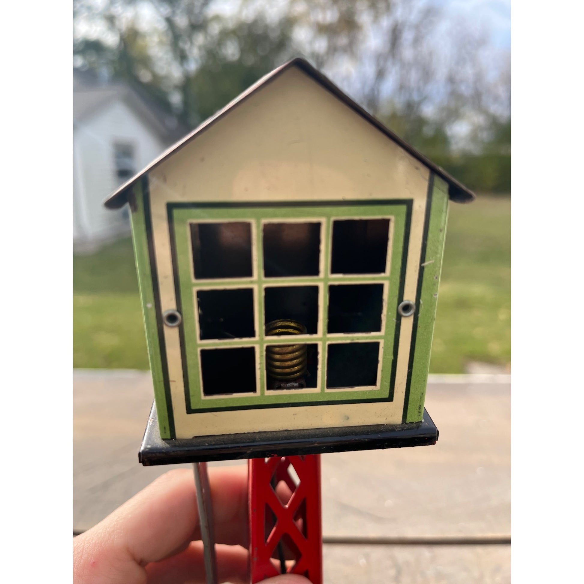 Vintage Marx O-Scale Lighted 413 Switch Switchman Yard Tower Tin Litho Toy Train