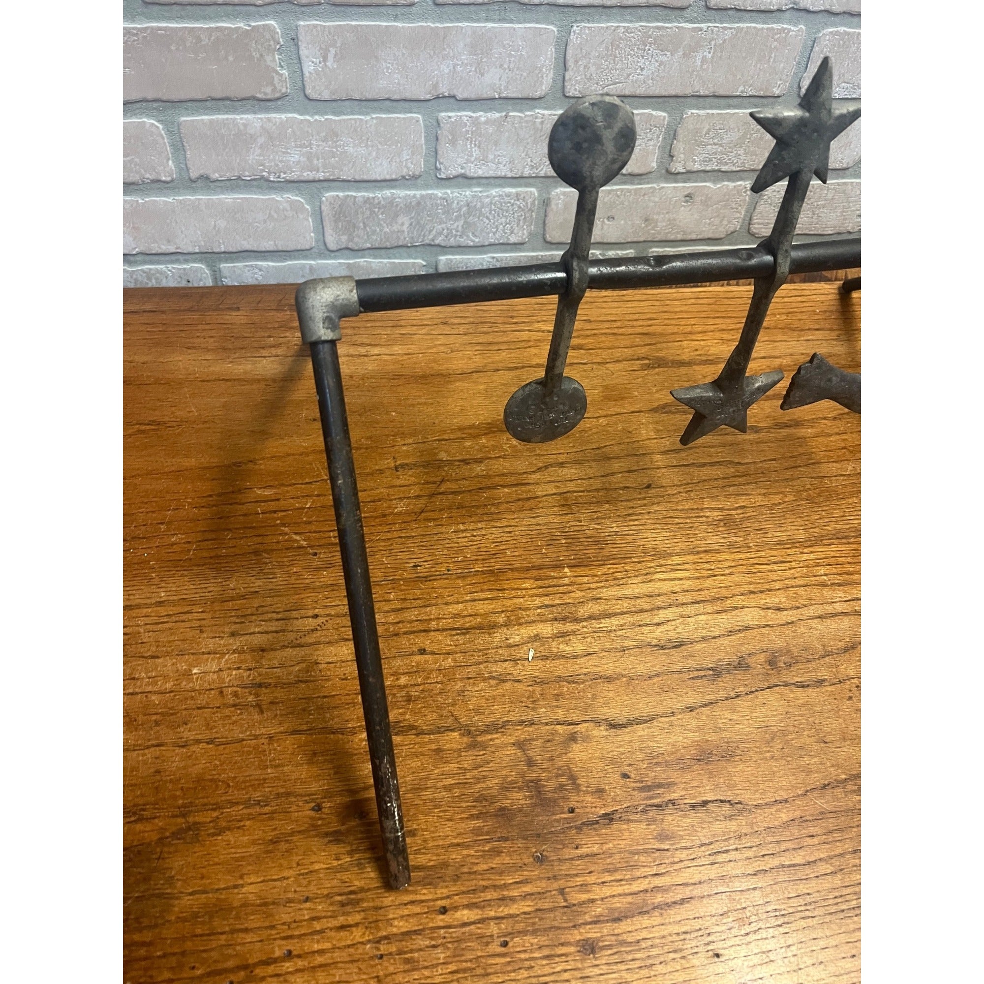 Antique Cast Iron Evans Shooting Gallery Target Set Carnival Circus Game Chicago