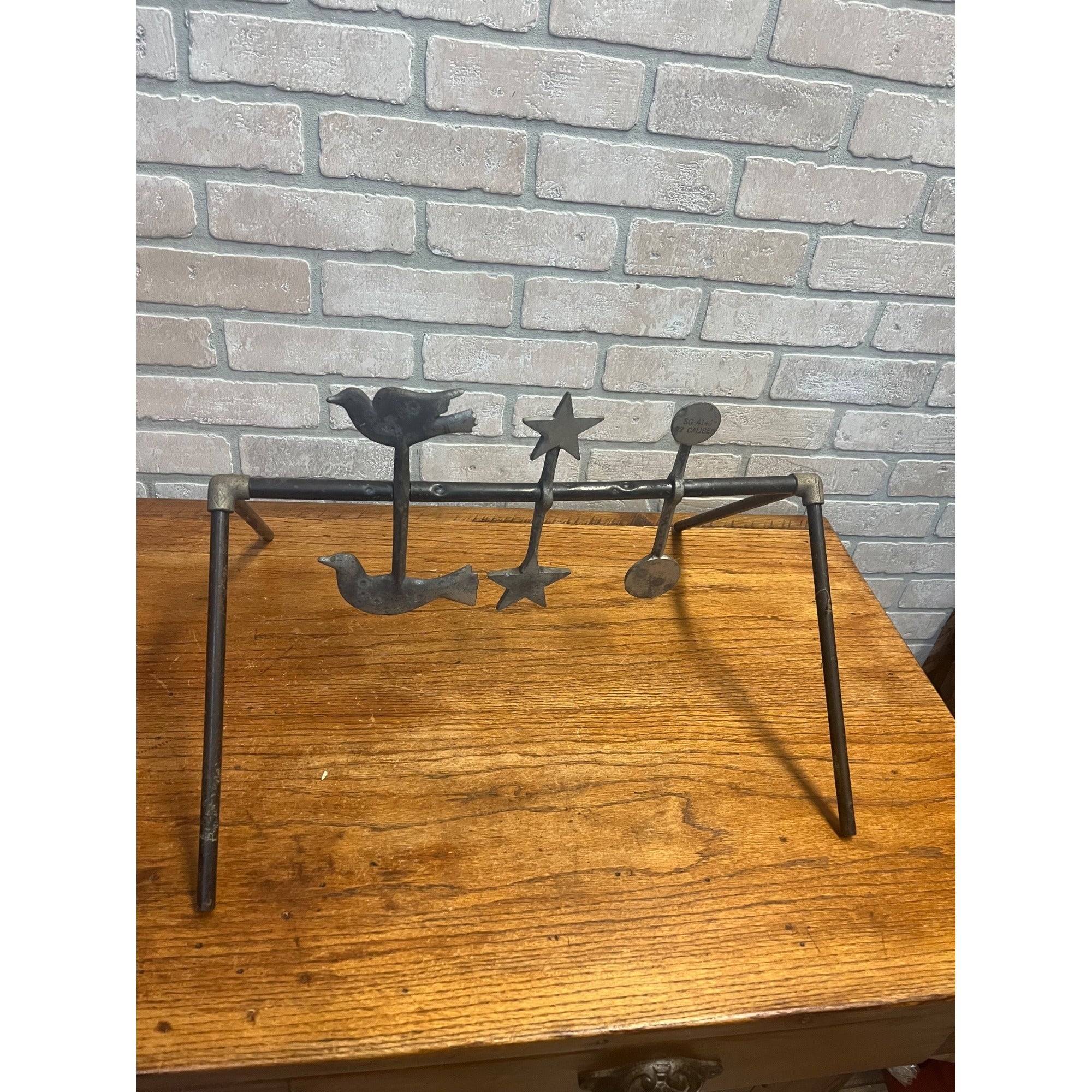 Antique Cast Iron Evans Shooting Gallery Target Set Carnival Circus Game Chicago