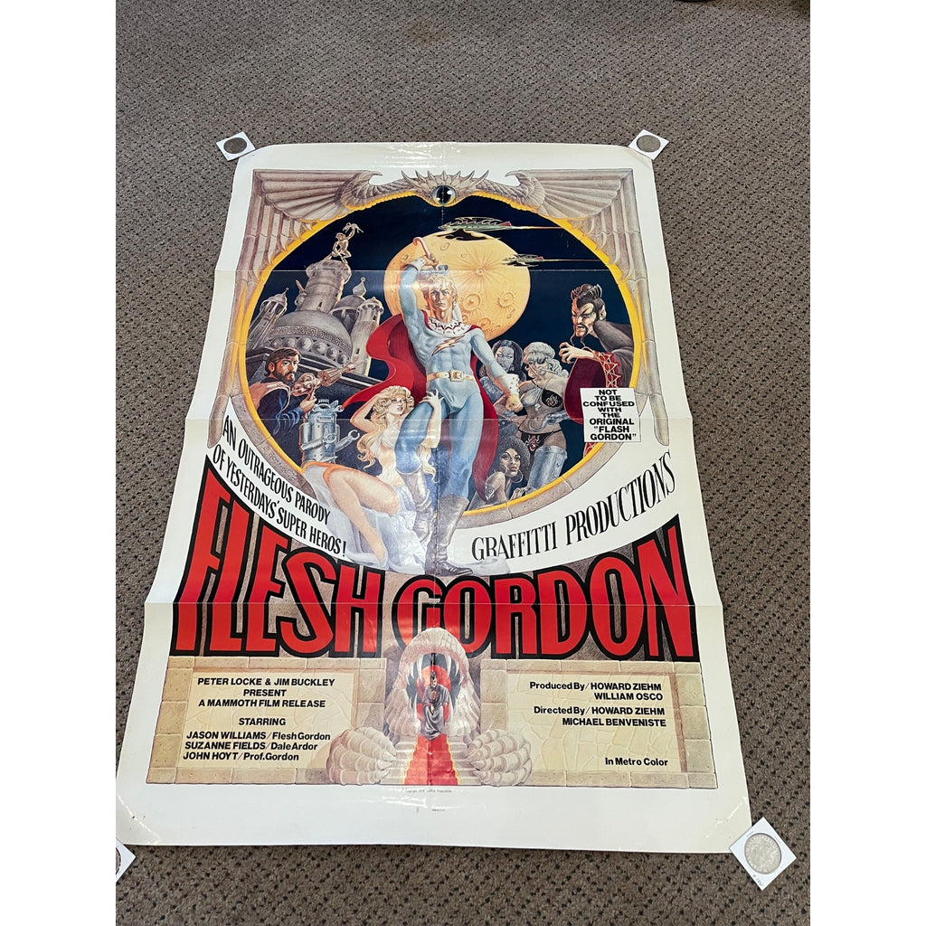 Vintage 1974 Flesh Gordon One-Sheet Original Movie Poster 27x41