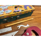 Vintage Howdy Doody Official Ranch House Metal Tool Box w/ Tools 1950s