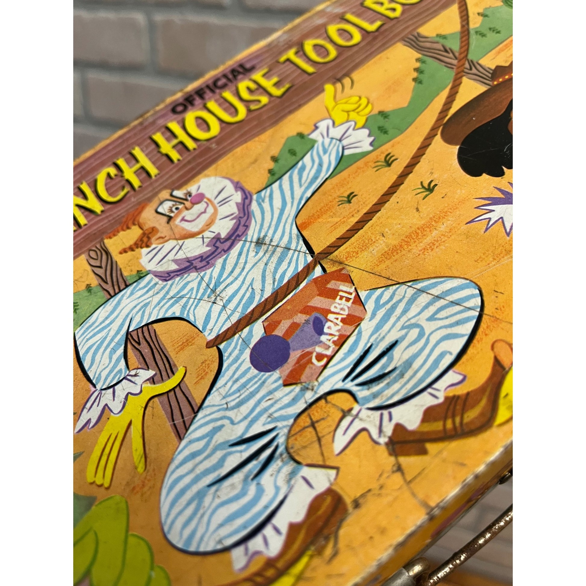 Vintage Howdy Doody Official Ranch House Metal Tool Box w/ Tools 1950s