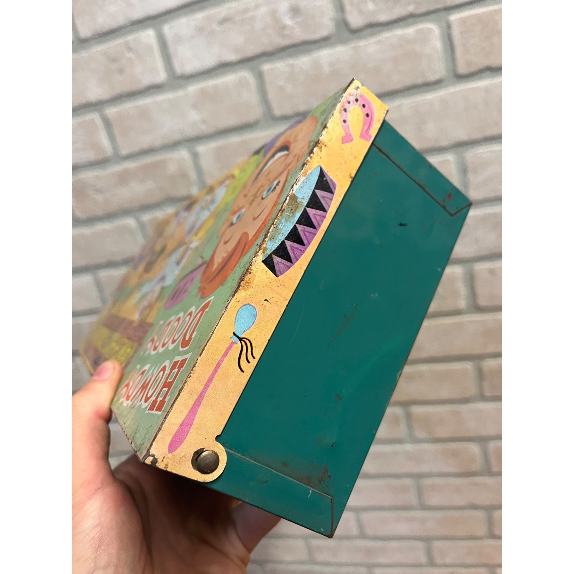 Vintage Howdy Doody Official Ranch House Metal Tool Box w/ Tools 1950s