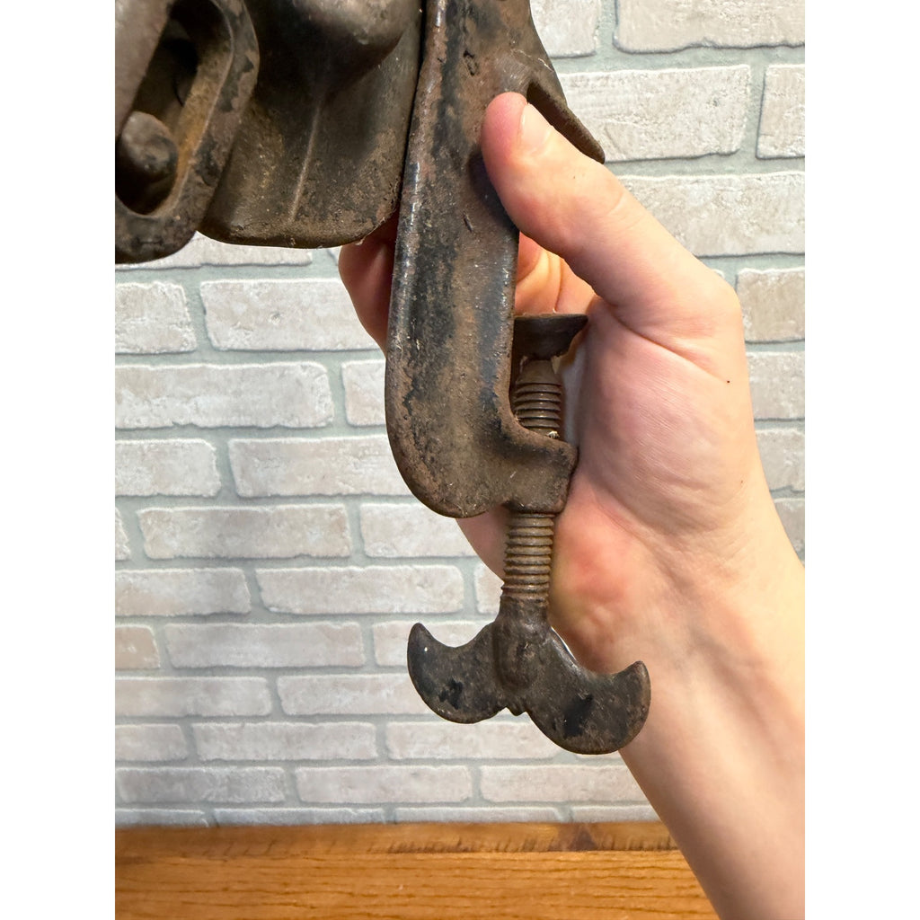 Antique Saw Blade Sharpening Bench Mount Vise 9.5" Jaws Unbranded