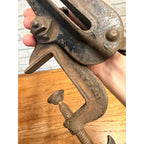 Antique Saw Blade Sharpening Bench Mount Vise 9.5" Jaws Unbranded