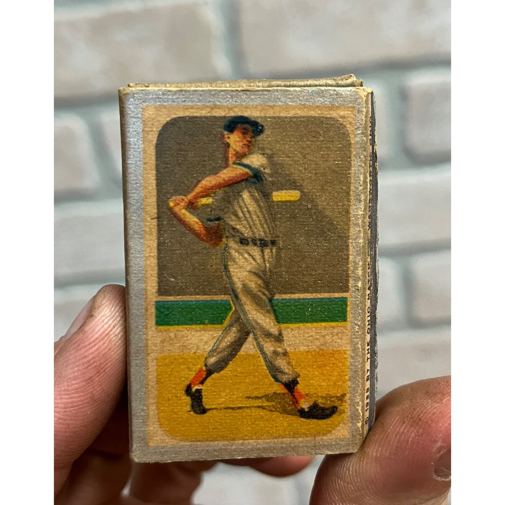 Vintage 1955 Ohio Blue Tip  Safety Match Box - Empty - Ted Williams Baseball