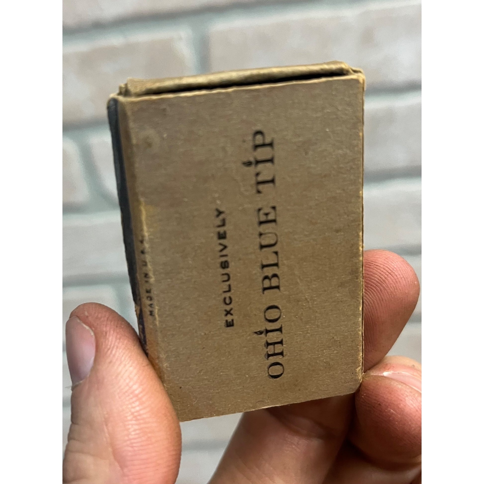 Vintage 1955 Ohio Blue Tip  Safety Match Box - Empty - Ted Williams Baseball