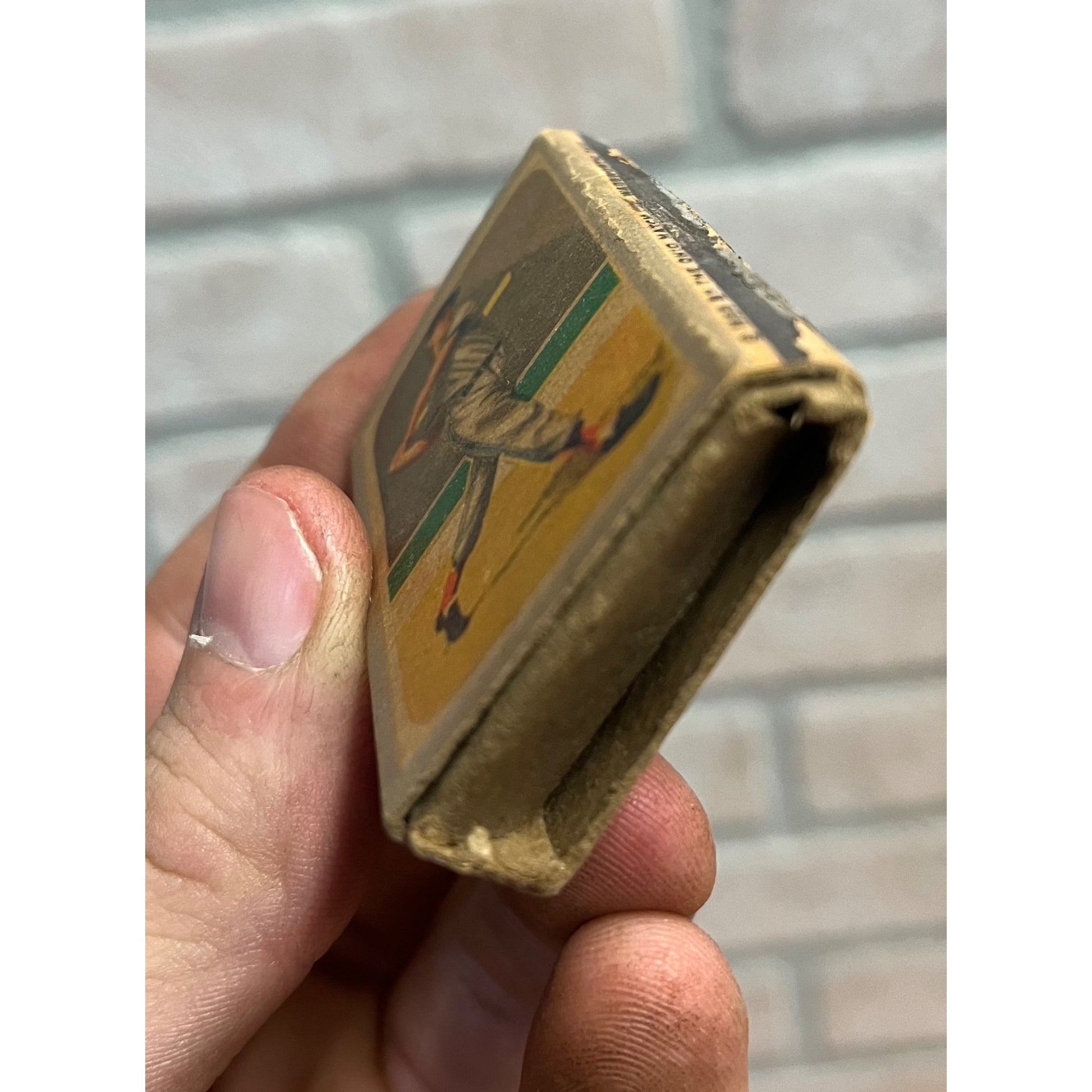 Vintage 1955 Ohio Blue Tip  Safety Match Box - Empty - Ted Williams Baseball