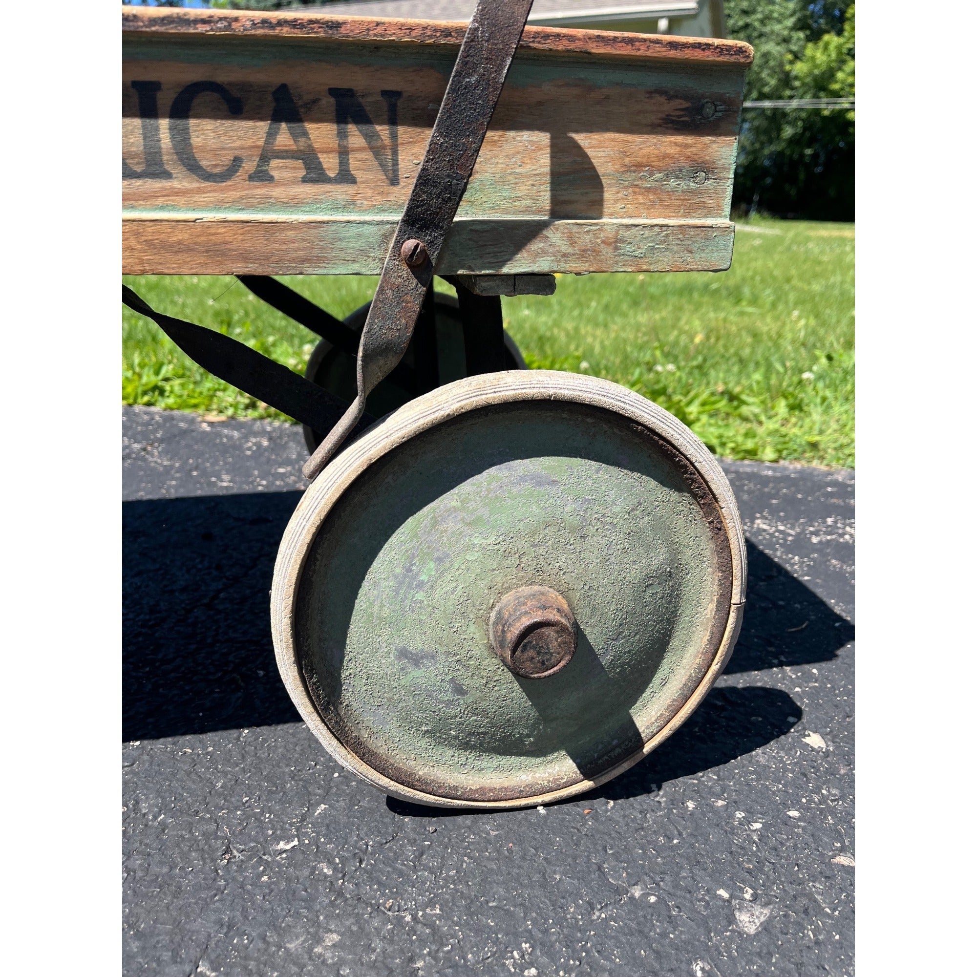 Vintage Early 1900s Chicago Evening American Newspaper Delivery Wagon Newsboy