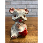 Vintage Edward Mobley Squeak Toy Bear W Honey Pot rubber 5.5" Squeaky Works