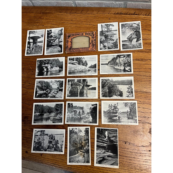 Vintage Wisconsin Dells Souvenir Phototone Postcards Pack 18 Cards