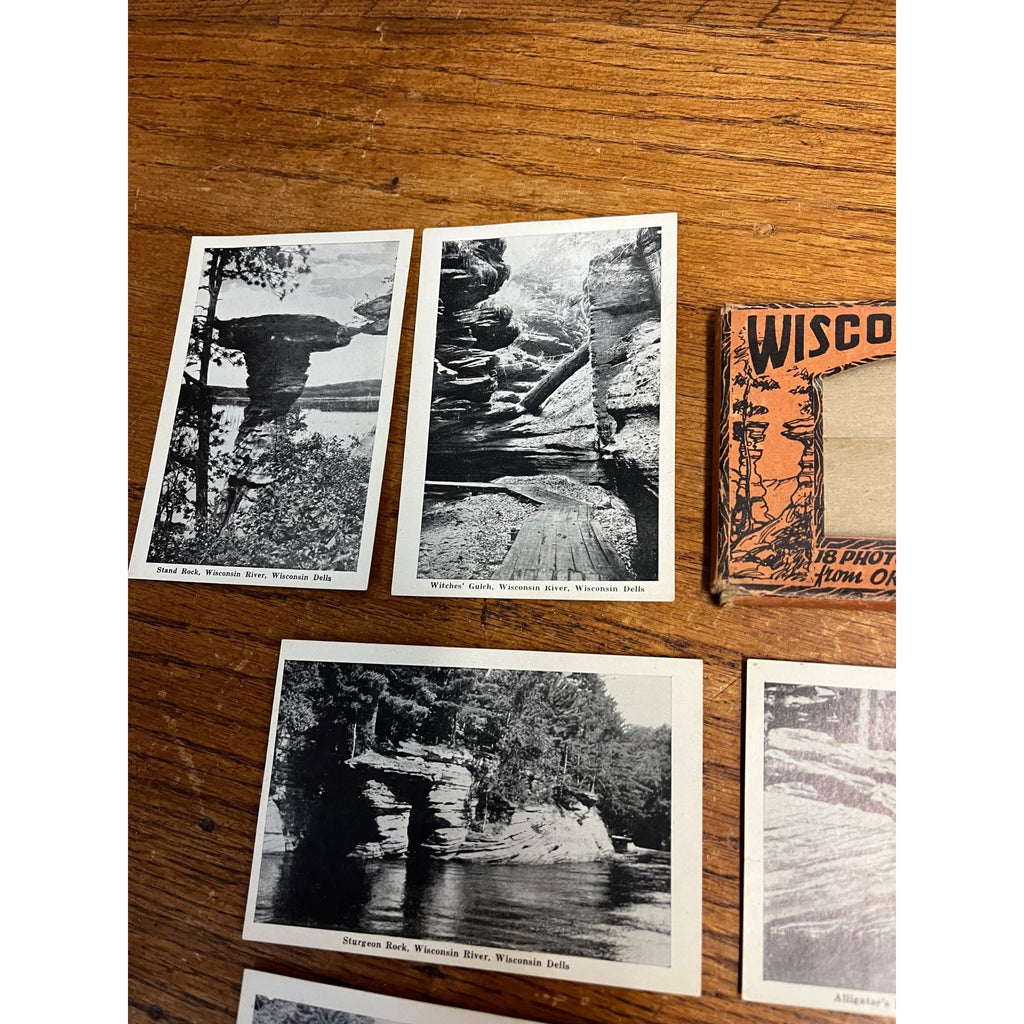 Vintage Wisconsin Dells Souvenir Phototone Postcards Pack 18 Cards