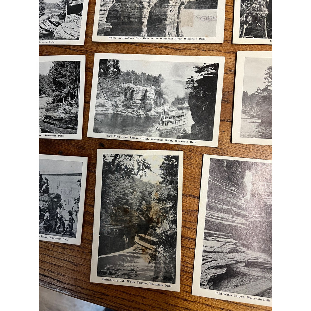 Vintage Wisconsin Dells Souvenir Phototone Postcards Pack 18 Cards