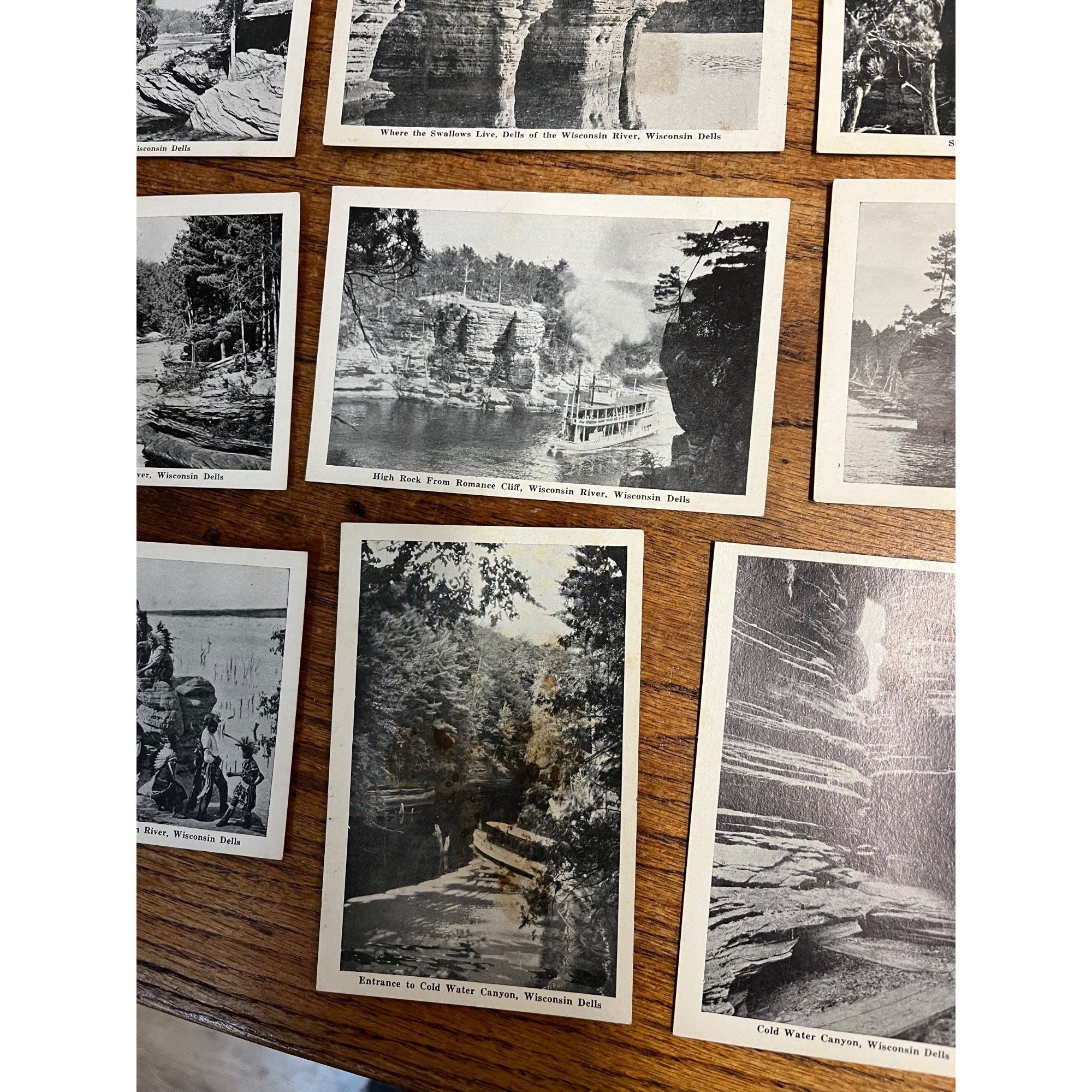 Vintage Wisconsin Dells Souvenir Phototone Postcards Pack 18 Cards
