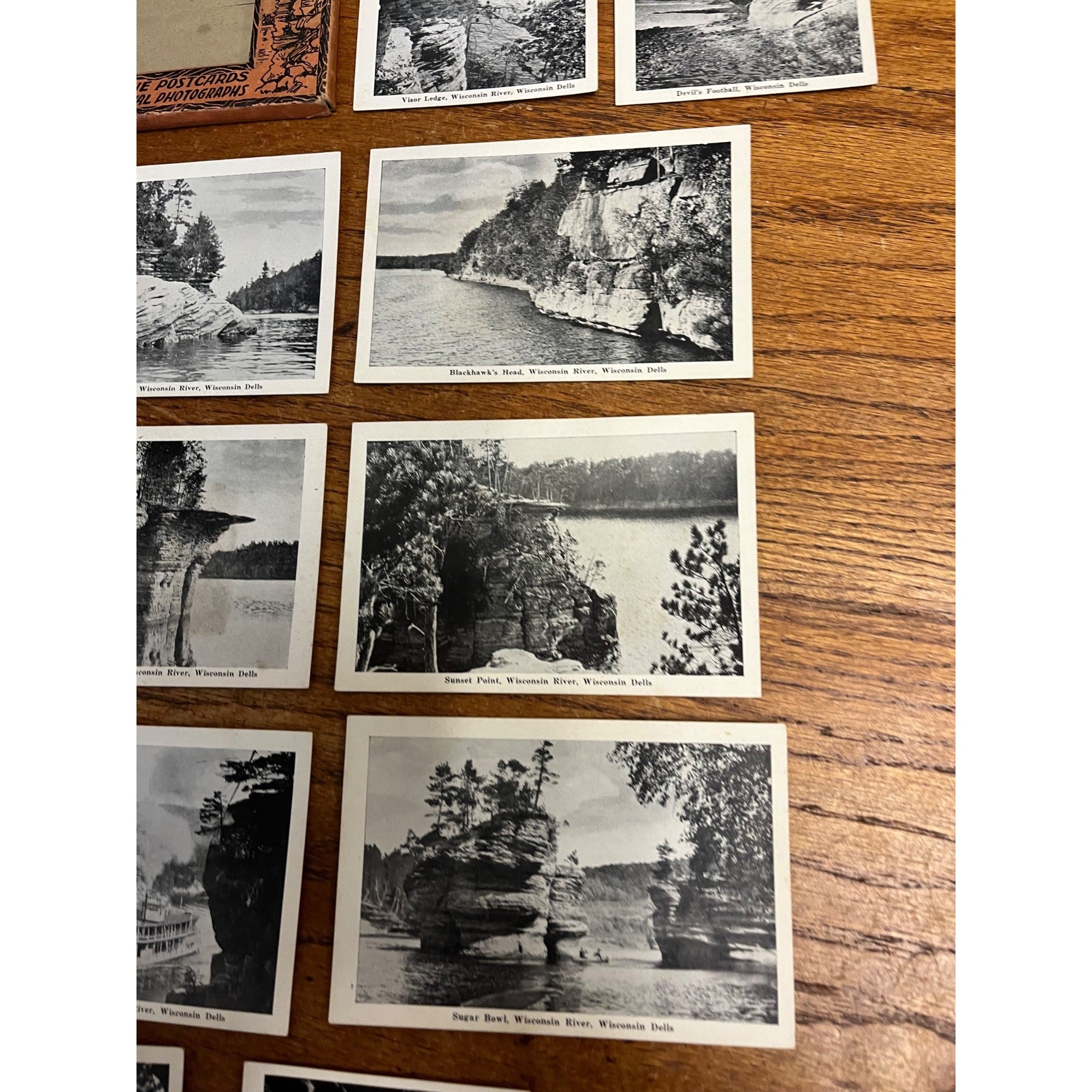 Vintage Wisconsin Dells Souvenir Phototone Postcards Pack 18 Cards