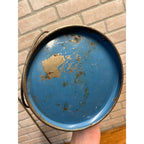 Vintage 1967 Sears Blue Camping Lantern 476-74060 w/ Pyrex Clear Glass Globe