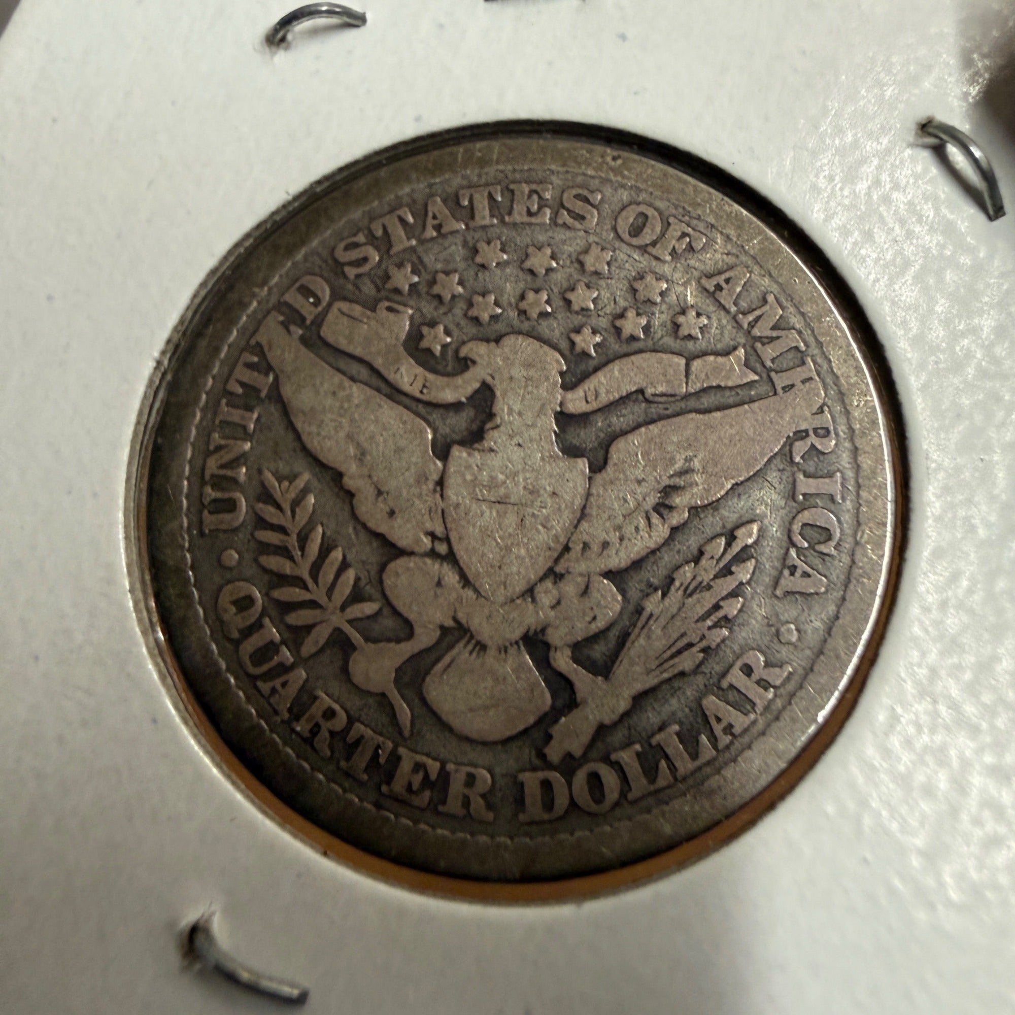 1899 Barber Quarter United States Silver Coin Circulated