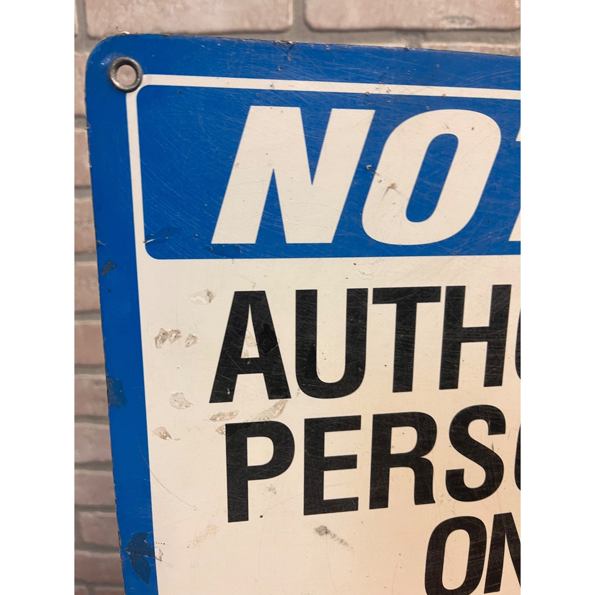 Vintage Notice Authorized Personnel Only Sign HEAVY Industrial Metal EMED Co.