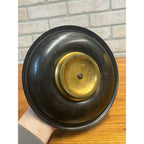 Antique 1900s Cold Painted Brass Monocled French Bulldog Match Holder & Ashtray