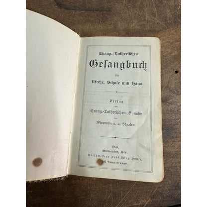 ANTIQUE EVANGELICAL LUTHERAN HYMN SONG BOOKS LOT (2) 1901 & 1905
