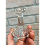 Vintage Childs Miniature Glass Candle Sticker Holder