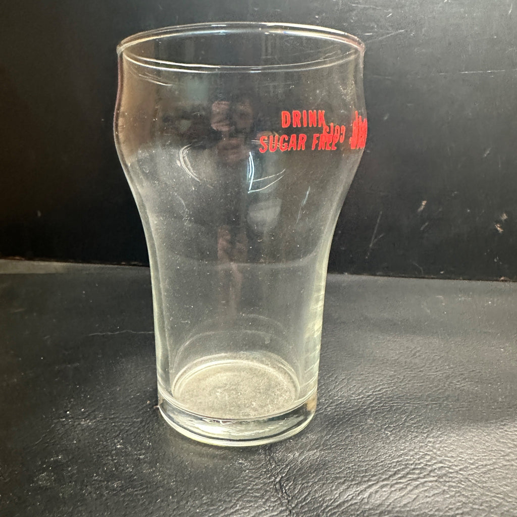 Vintage Diet Rite Cola Red ACL Soda Fountain Glass 4-3/4"