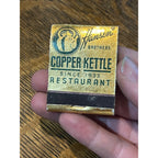 Vintage FULL Matchbook Advertising - Hansen Brothers Copper Kettle - Appleton, Wis.