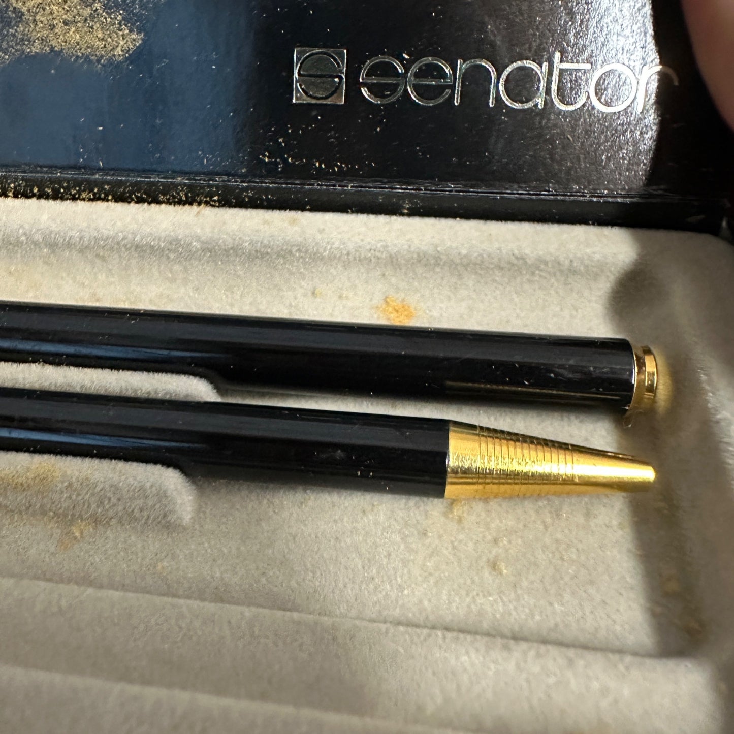 Vintage Cross 1/20 10k Gold Filled Pen Pencil Set + Bella Mento Pen, Senator Spain ++