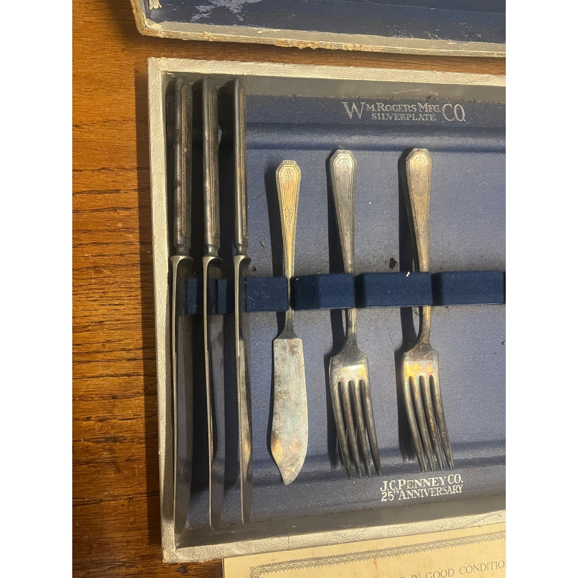 RARE Vintage J.C. Penney Co. Store 25th Anniversary Rogers SIlver Plate Flatware Partial Set