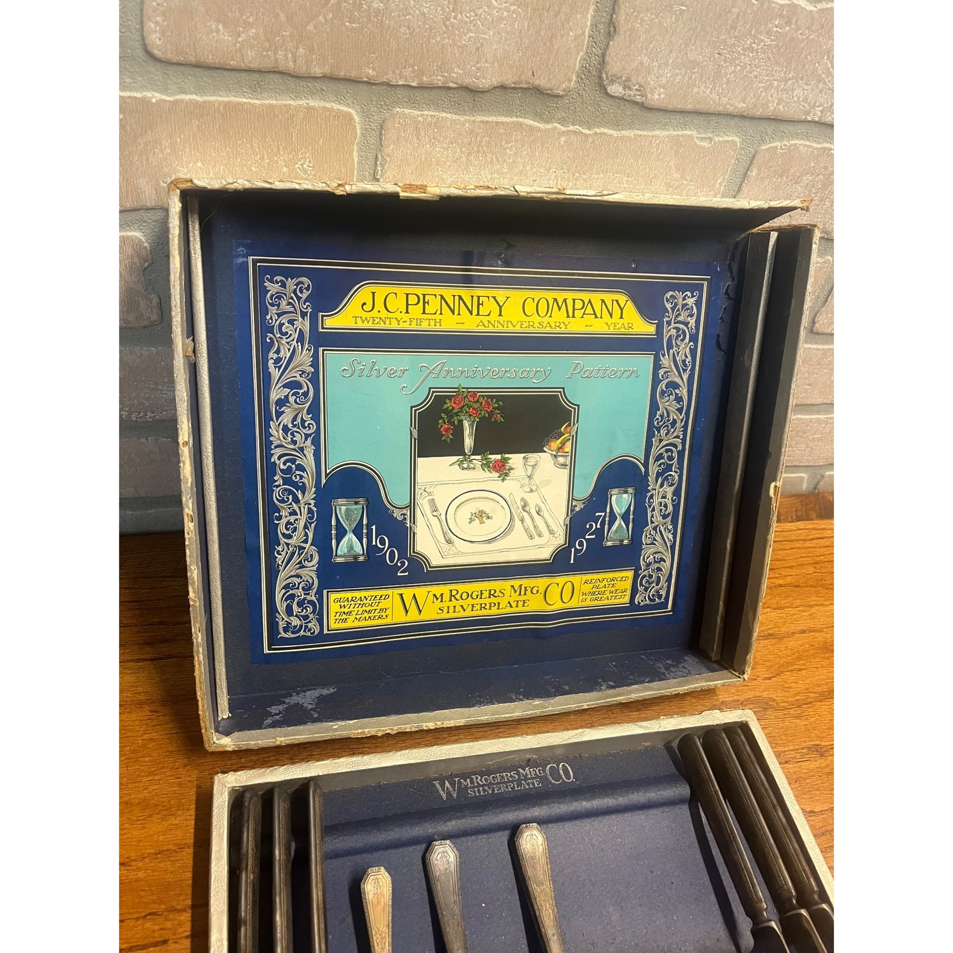 RARE Vintage J.C. Penney Co. Store 25th Anniversary Rogers SIlver Plate Flatware Partial Set