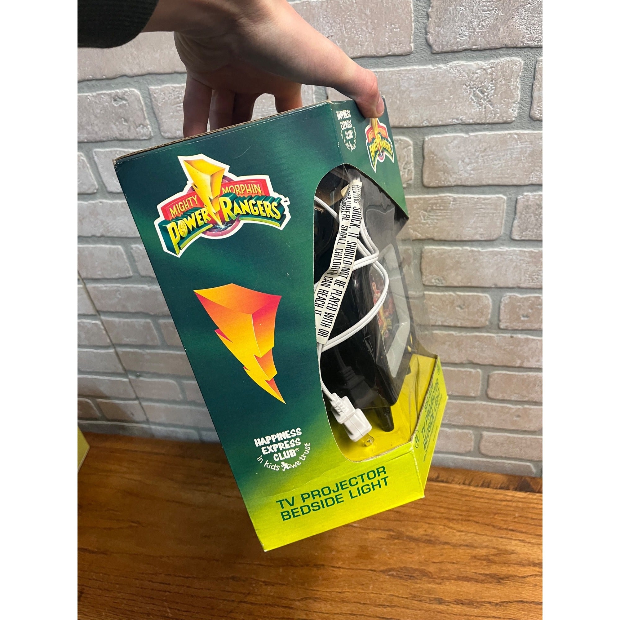 Vintage Mighty Morphin Power Rangers Soft Glow TV Projector Bedside Light NEW