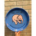 Vintage Delirium Beer Serving Tray Advertising Blue Pink Elephant