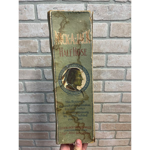 Vintage 1920s Nick-A-Jack Hosiery Box Chattanooga Store Display Indian Chief