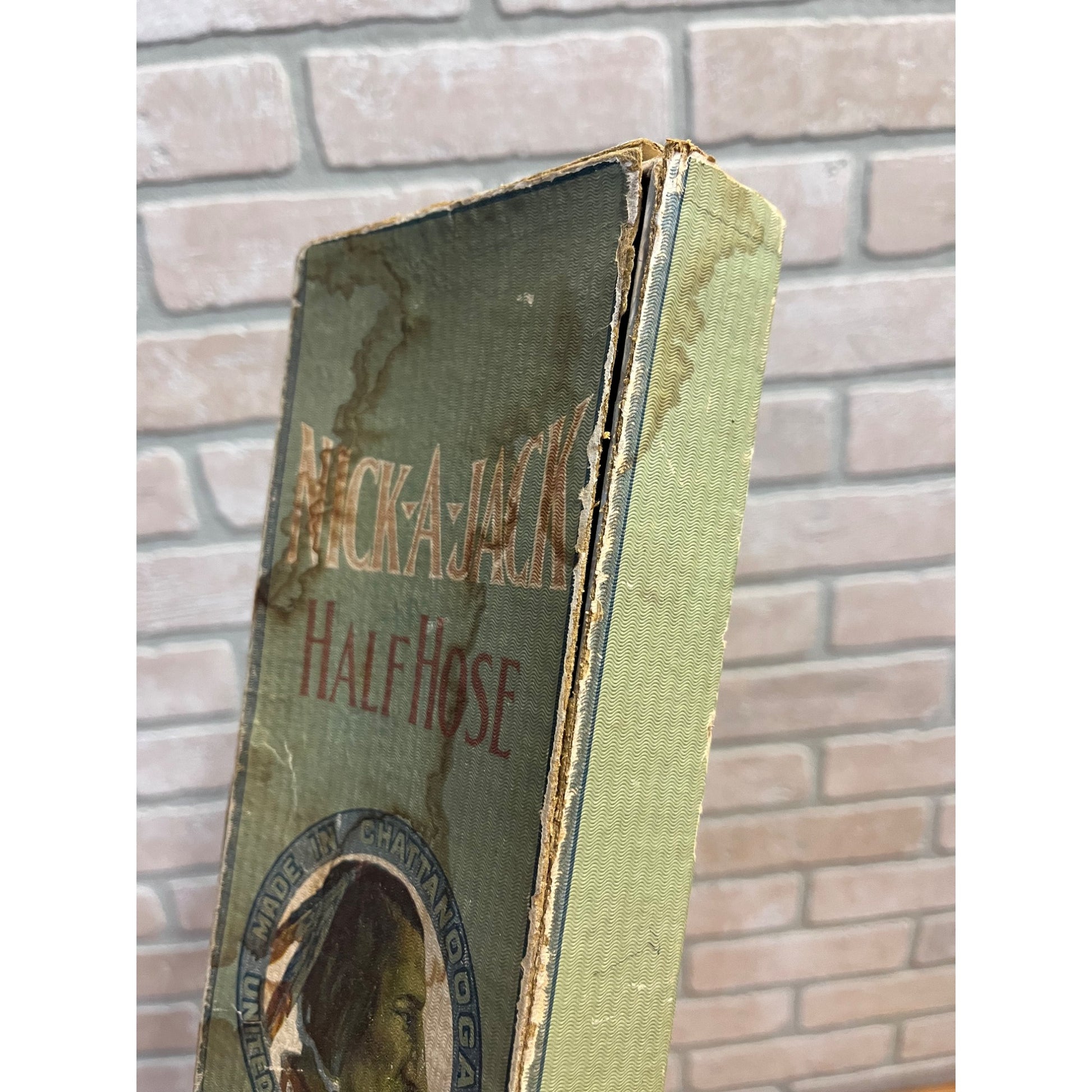 Vintage 1920s Nick-A-Jack Hosiery Box Chattanooga Store Display Indian Chief