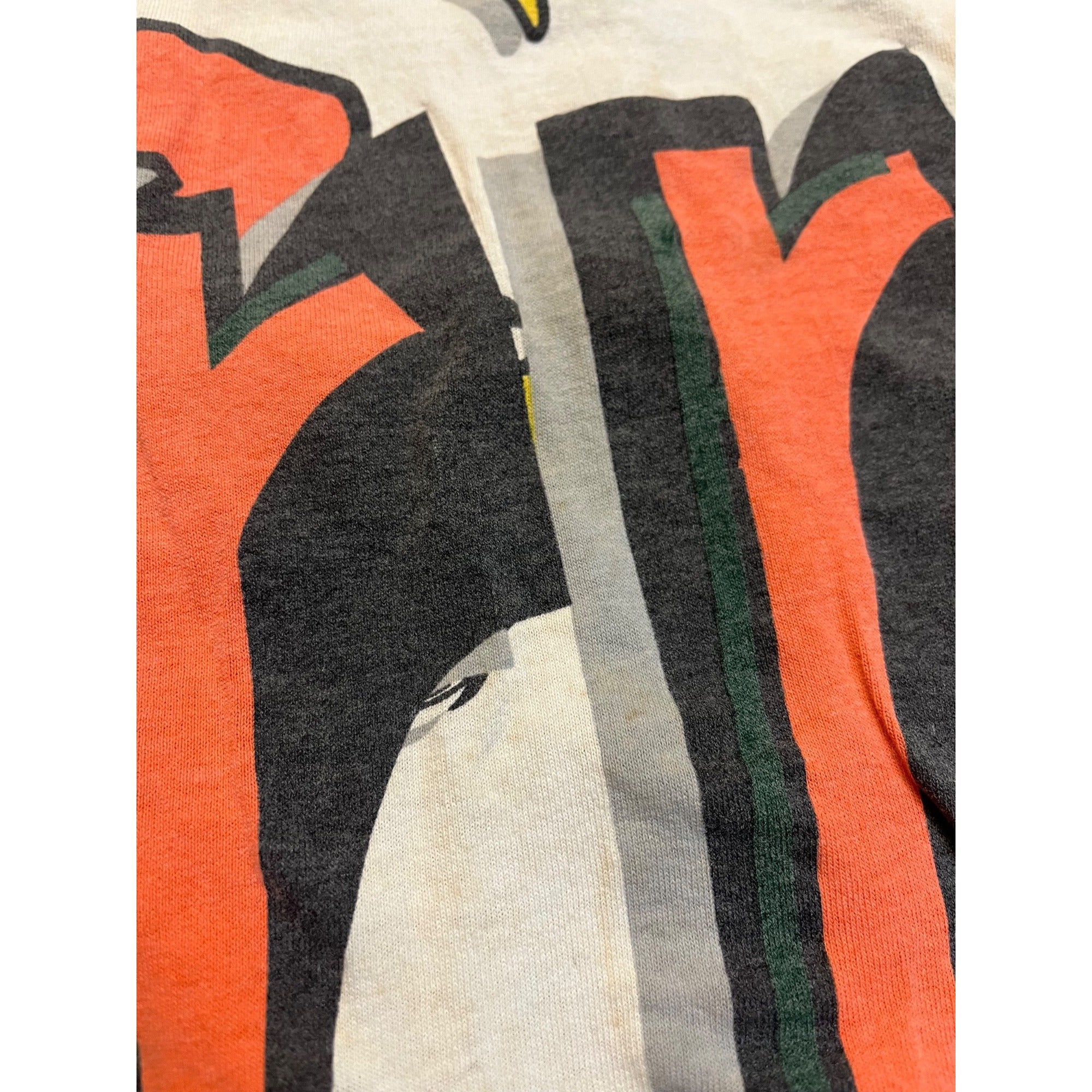 Vintage 90s Miami Hurricanes T-Shirt Mens XL NCAA Apex Single Stitch All Over Print