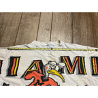 Vintage 90s Miami Hurricanes T-Shirt Mens XL NCAA Apex Single Stitch All Over Print