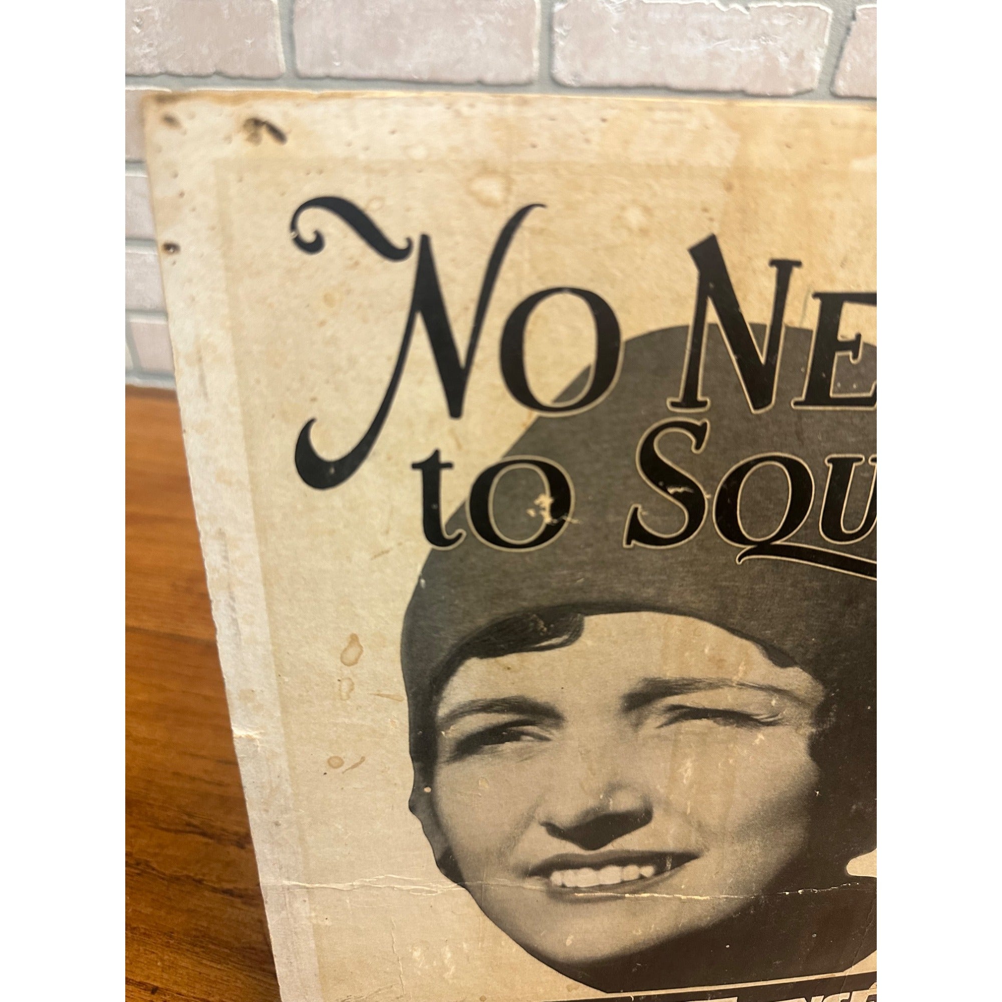 Vintage 1930s Soft-Lite Lenses Advertising Sign Store Display Easel Back Pharmacy