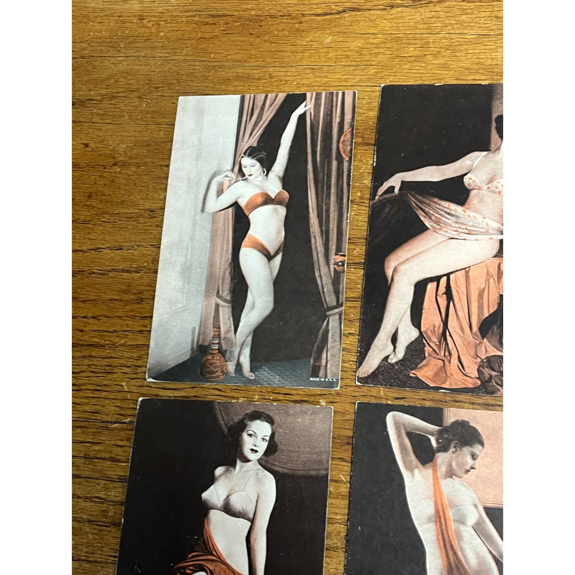 Vintage Lot (10) Early Arcade / Exhibit Supply Co. Pinup Risque Girls