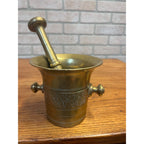 Antique Brass Apothecary Mortar and Pestle Pharmacy Drug Store Large 5"