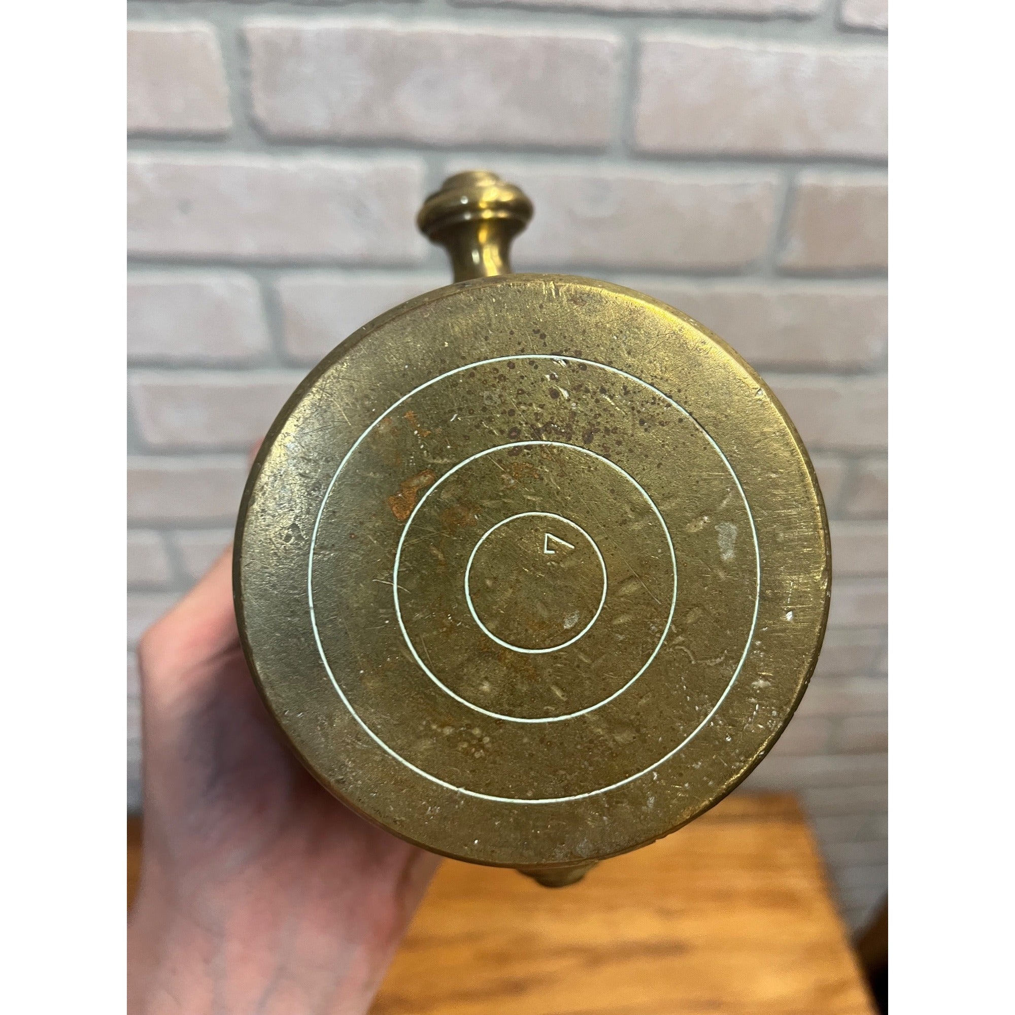 Antique Brass Apothecary Mortar and Pestle Pharmacy Drug Store Large 5"