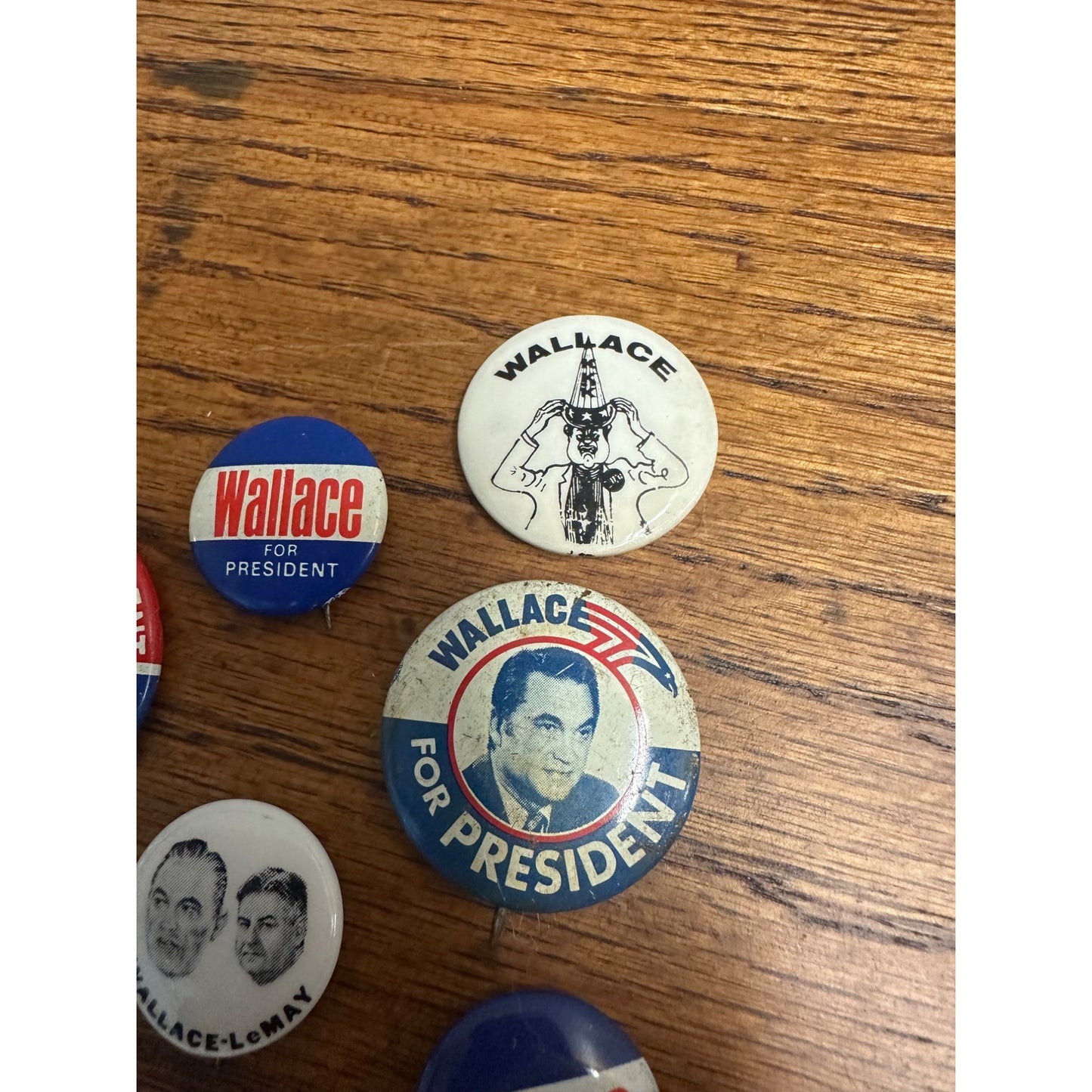 Vintage 1968 George Wallace - Lemay Presidential Campaign Pins Buttons Huge Lot